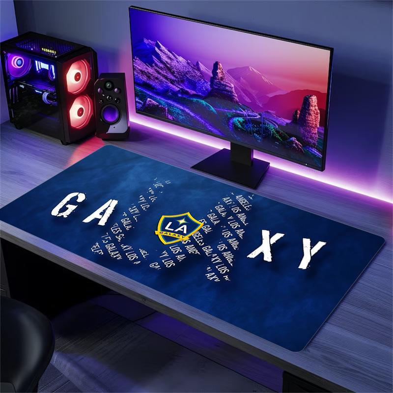 LA Galaxy Print Cushion Non-slip Laptop Tablet Big Mousepad XXL Mat Mini PC Playmat With Lock edge