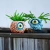 Горшок для растений Monster Eye, креативный уникальный горшок для растений, горшок для суккулентов из смолы с дренажем, для декора сада на открытом воздухе и домашнего декора