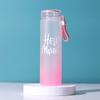 500 мл Матовая бутылка для воды с градиентом цвета, портативная, для спортзала, фитнеса, тренировок, чашка для питья воды, для кемпинга на открытом воздухе, крутая чашка для питья сока