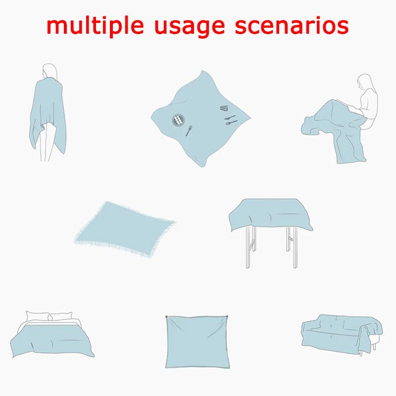 WTEMPO Various Sizes Bohemian Style Blankets Camping Table Cloth Ethnic Style Blanket Sofa Blanket Advanced Tent Cold-proof Blanket