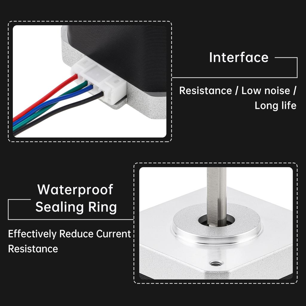 Шаговый двигатель Nema 17 60MM биполярный 2A 85N.cm(118 унций.дюйм) 42 двигателя 2 фазы 4 провода биполярный шаговый двигатель 1.8 градуса для ЧПУ 3D принтера