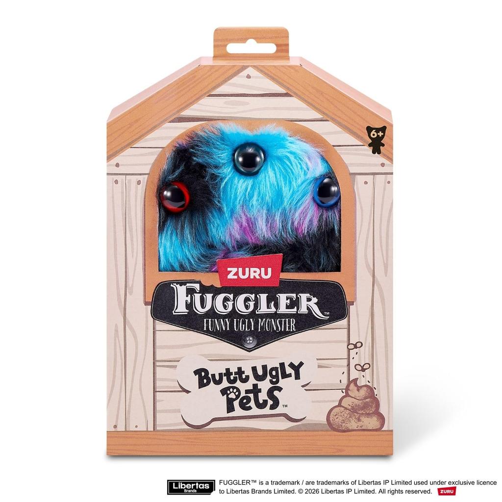 Плюшевая игрушка Fuggler Butt Ugly Pets - Черный кот (15731E) аутентичный