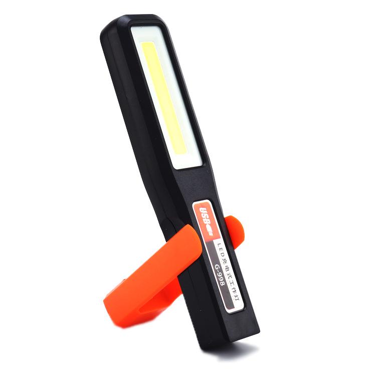 USB Rechargeable COB Work Light with Magnet - Waterproof LED Inspection and Emergency Light for Camping and Car Repair