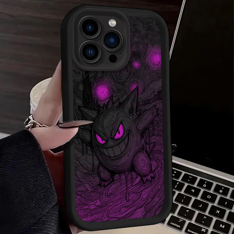 P-Pokemon Гэнгар Крутой Чехол Для Телефона Для iPhone 17 Air 16 16E 15 14 13 12 11 Pro Max X XS X S Max XR SE 2020 SE4 7 8 Силиконовый Чехол