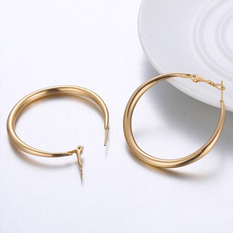 RUI RUI YU 1 Pair Of Men And Women Earrings Alloy Exaggerated Big Circle Earrings Set