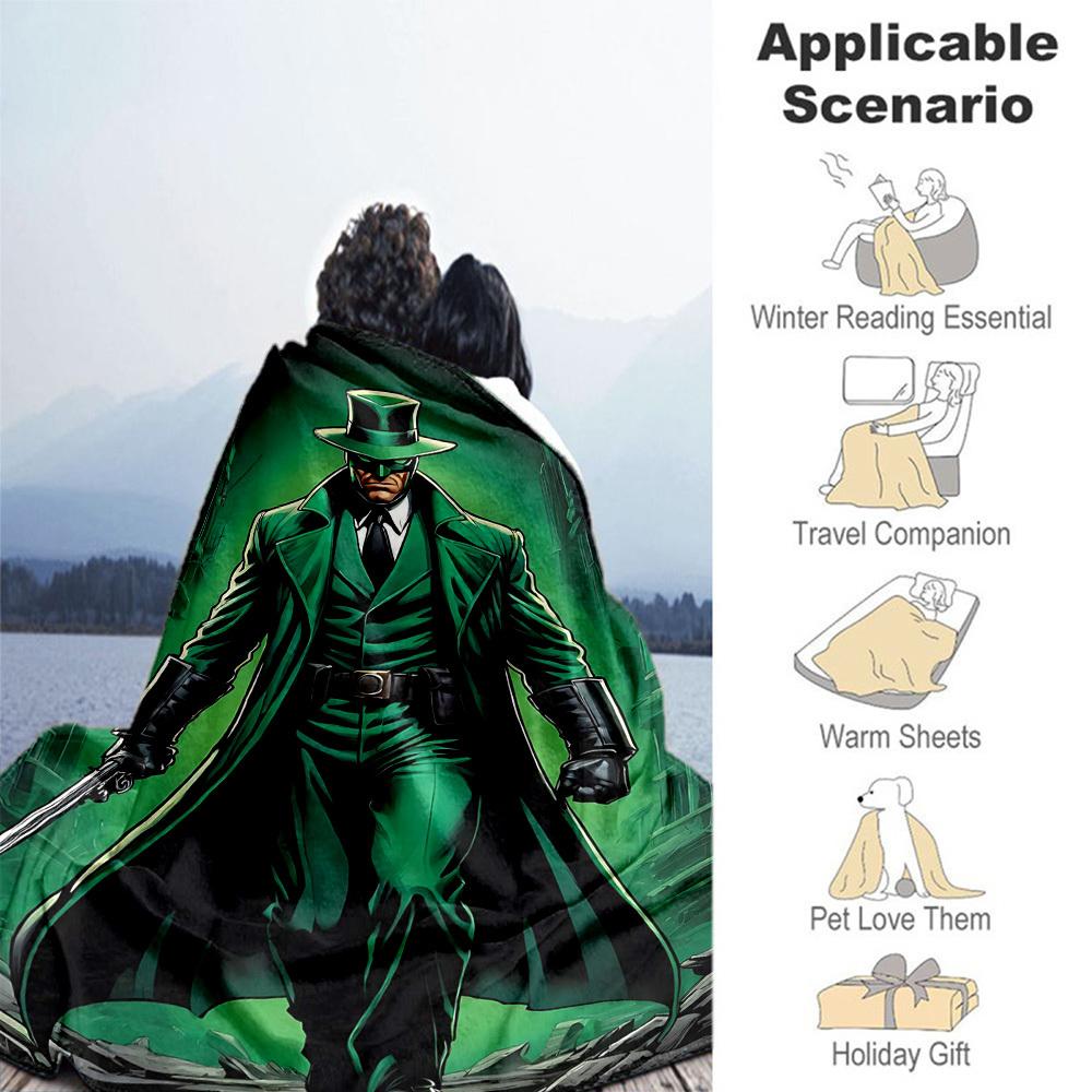 1pc Green RiddlerOutdoor Flannel Blanket Soft Plush Decor for Picnics, camping,Bedroom, Playroom, or Lunch Break, Perfect Gift