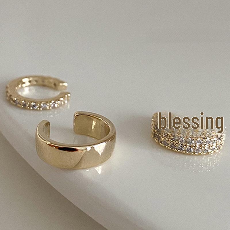 Корейская клипса для ушей из циркония: Без пирсинга, серьги-феи во французском стиле