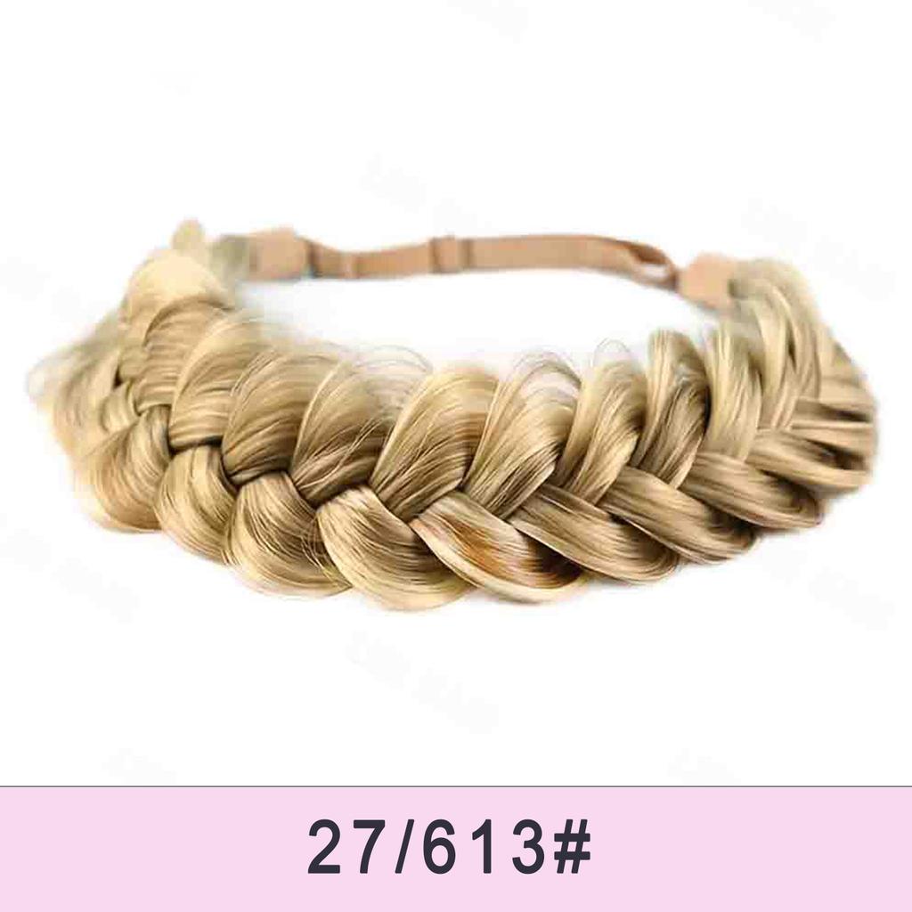 MISS WIG Регулируемая плетеная повязка на голову ручной работы - высокотемпературный головной убор из натурального волокна для женщин