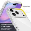 For iPhone 17 Pro Clear Case TPU + Acrylic Shockproof Phone Back Cover