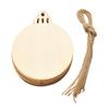 10Pcs Christmas Wooden Round Baubles Tags Christmas Tree Hanging Balls Decoration Kids DIY Craft Ornaments Navidad New Year 2024