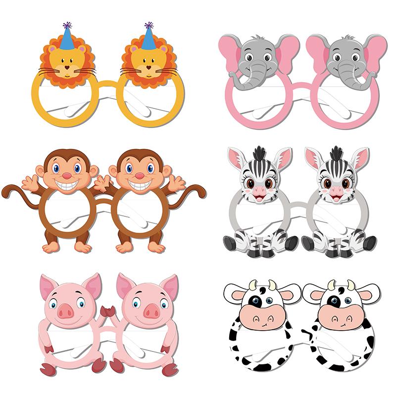 Cartoon Farm Birthday Party Decoration Cute Cow Pig Cake Topper Banner Paper Gift Bags Farm Theme Party DIY Supplies Kids Favors