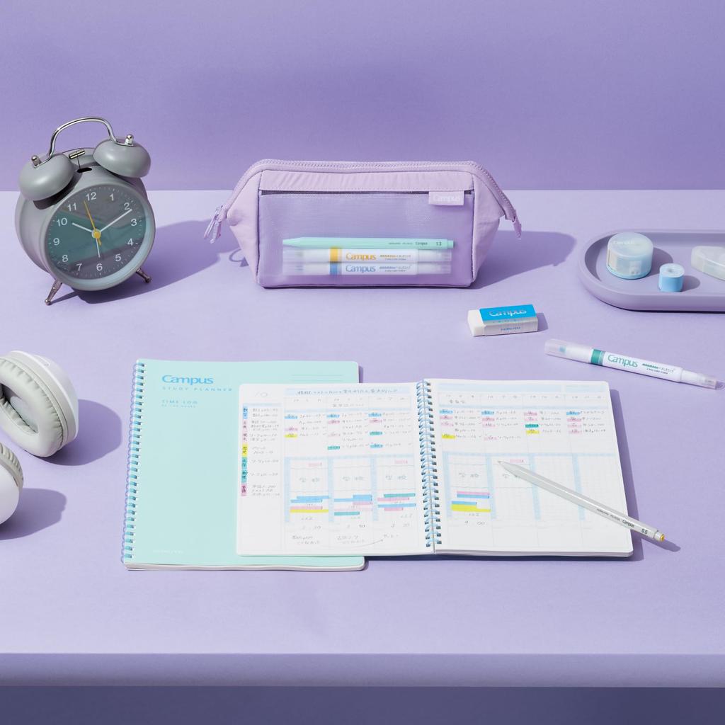 KOKUYO Campus Study Dark для организации ваших целей и планов учебы Дневник, Планировщик, A5, Серый, AMNI-SY138-DM,