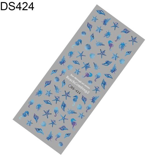 Водостойкая рыбья ракушка, морская звезда, наклейка для ногтей, полное покрытие, клейкий декор «сделай сам»,