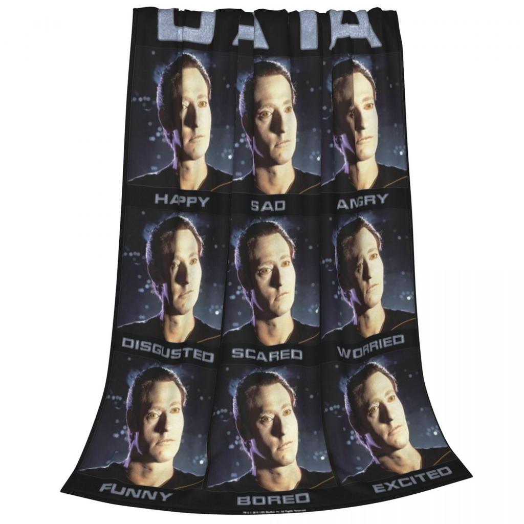 Stars Treks The Many Emotions Of Data Velvet Throw Blanket Blanket for Home Couch Soft Bedding Throws