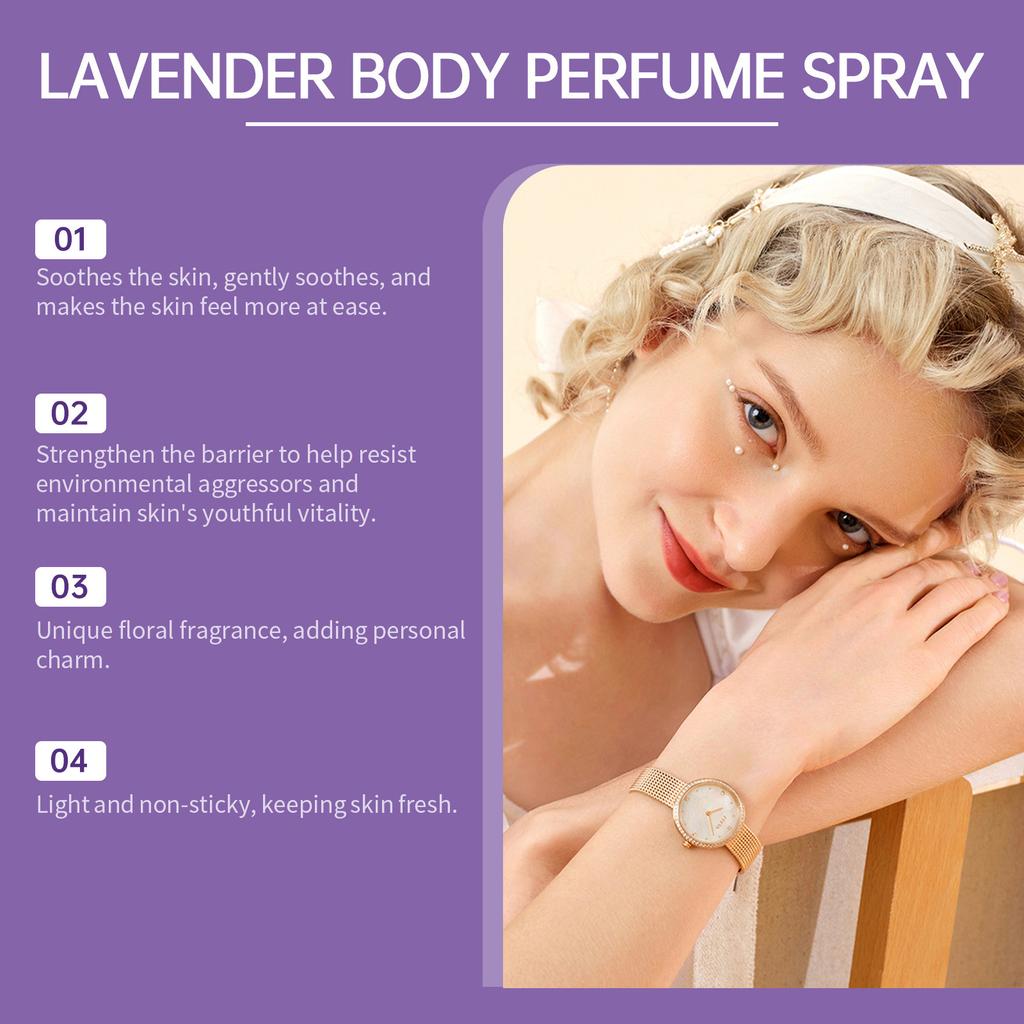 Парфюм для тела Lavender Body Perfume Spray 90 мл. Стойкий аромат лаванды. Приятный свежий цветочный парфюм.