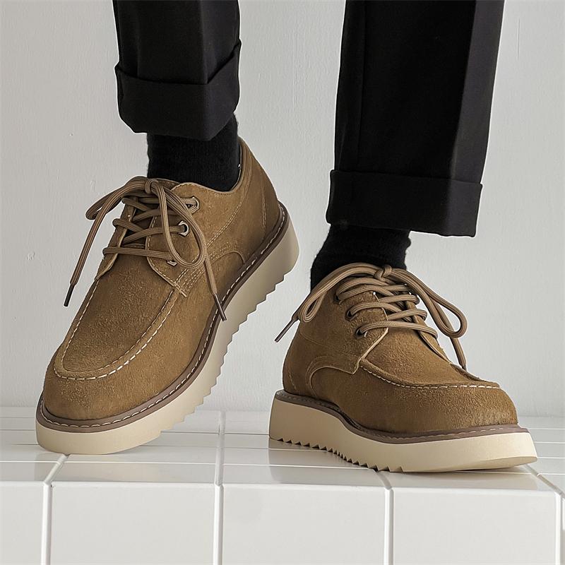 Fashion Fashion Men Casual Business Office Shoes Genuine Suede Leather Classic Flat Designer Shoe British Moccasins Outdoor Driving Shoe