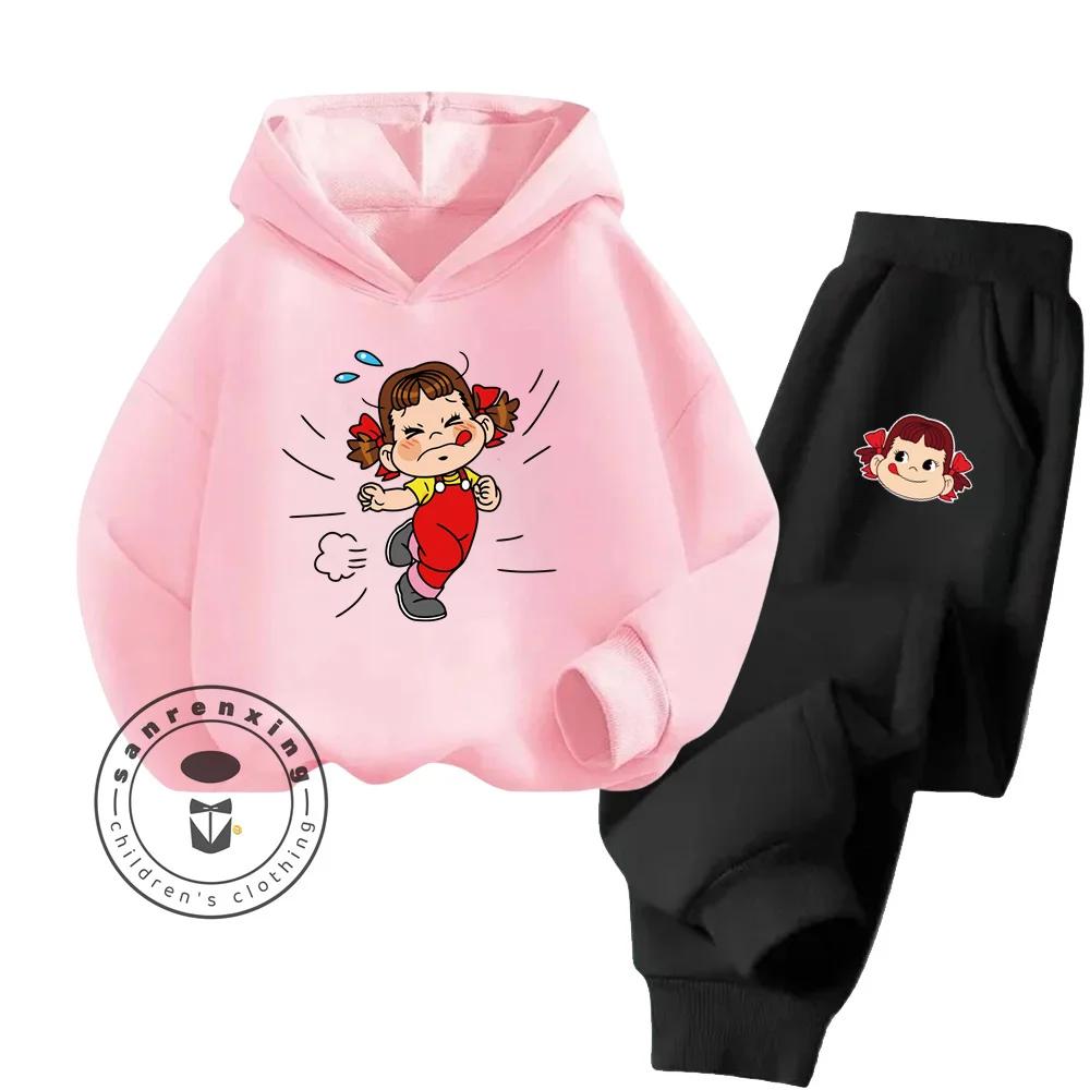 2025 Fujiya Cartoon Персонализированная одежда Super Kawaii Fujiya: Милый и дешевый комплект с капюшоном для детского отдыха дома и для развлечения