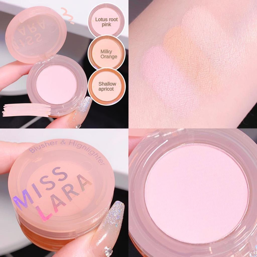 Трехслойные румяна для хайлайтера, матовые трехслойные тонкие мерцающие хайлайтеры, осветляющие, стойкие, водостойкие и невыцветающие пудры для макияжа