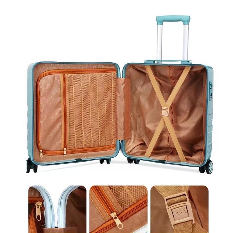 Дорожный чемодан 18 дюймов 20 дюймов, ручная кладь на колесиках, сумка на колесиках, женский багажный набор с модной косметичкой