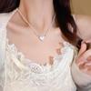 High-Grade Pearl Necklace: Korean Style, Versatile Temperament, Mother-of-Pearl, Love Clavicle Necklace, Internet-Inspired Design.
