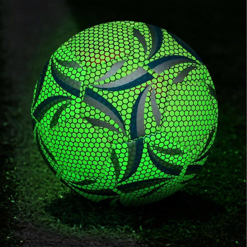 Glow-in-the-dark soccer balls, glow-in-the-dark soccer balls with 8-hour luminous effect, PU leather night sports balls