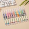 Press Type Neutral Pen 12Colors Ink Ballpoint Pen Simple Gel Pen School Office