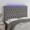 VidaXL LED Headboard Bedroom Furniture Double Bed Accessory Head of Bed Frame Interior Dark Grey 3122767