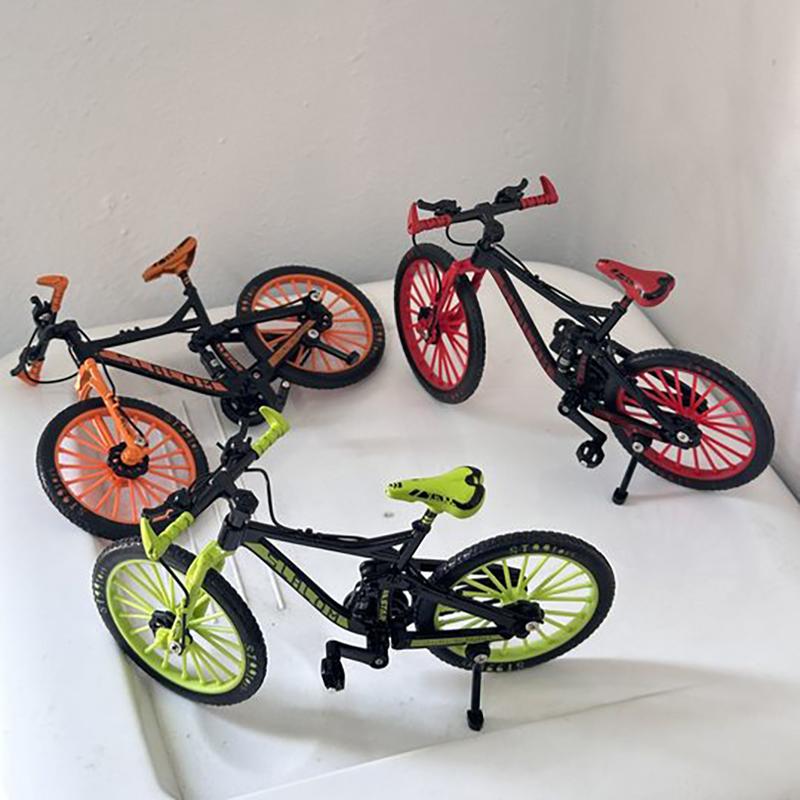 1:10 Scale Die-cast Alloy Mini Mountain Bike Bicycle Model Toy, Finger Bicycle, Table Decoration Handicraft, Bicycle Enthusiast