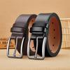 Men's High-end Leather Belt with Pin Buckle for Casual Wear, Trendy and Versatile for Young Men and Students - Korean Style