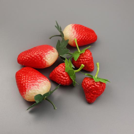 Simulated Strawberry Model Beautiful High Simulation Plastic Fake Strawberry Model Fake Simulated Strawberry Model Simulated Strawberry Model