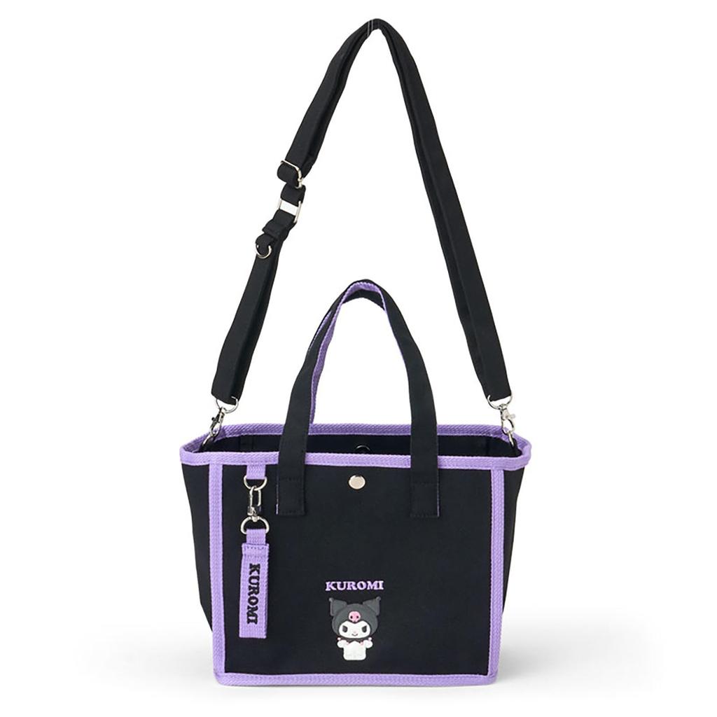 Sanrio Mini Tote Bag Kuromi Steel Shoulder Bag Suitable for ages 3 and up Item 615234 2-Way - - Cotton, Polyester, - - - No.