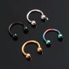 Кольца для козелка в стиле панк из нержавеющей стали 1 шт., кольца в форме буквы C, круглые кольца для носа, кольца для губ, ювелирные изделия для пирсинга тела