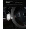 Fur Leather Car Steering Wheel Cover, Universal for All Seasons, Non-Slip, Wear-Resistant, Fur Suede Leather Winter Steering Wheel Cover