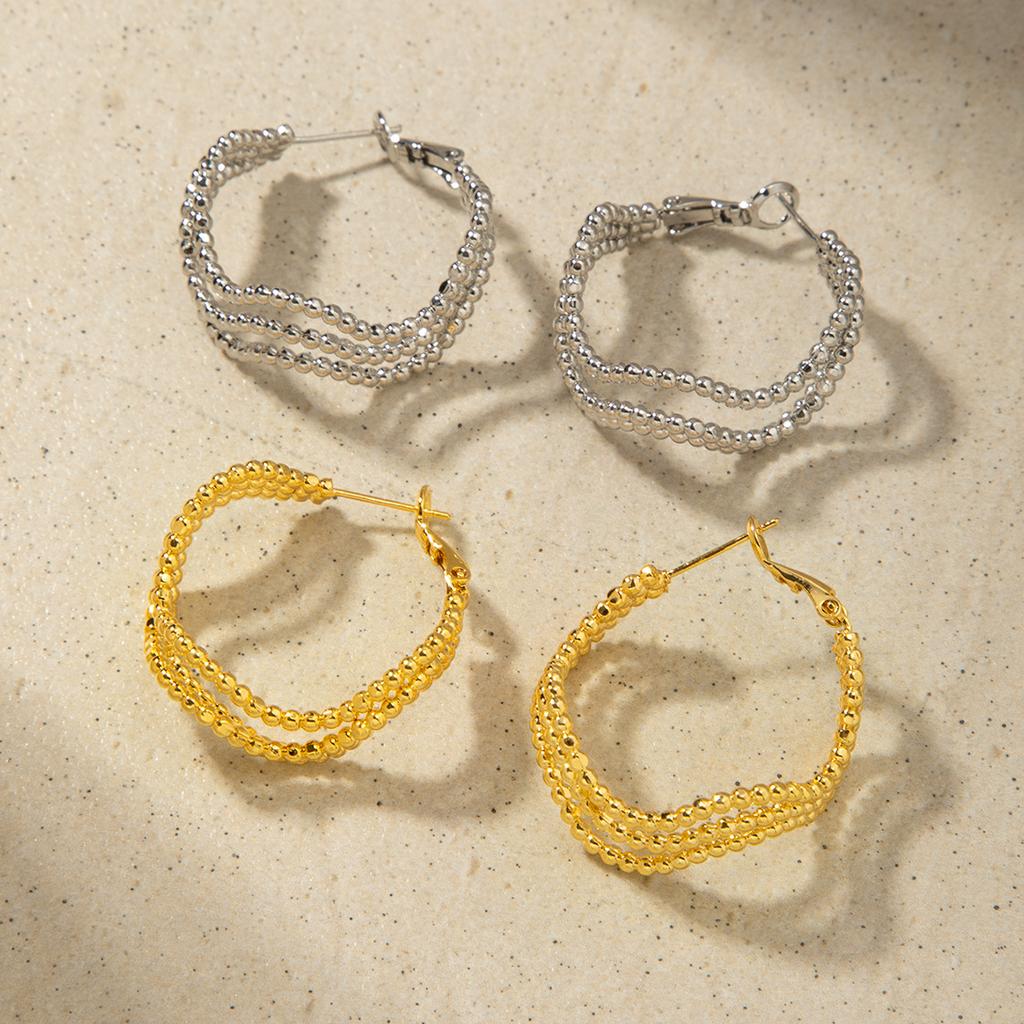 Покрытые медью серьги-шарики из металла с геометрическим плетением, с дизайном из 18-каратного золота, темпераментные, универсальные, антикварные женские серьги