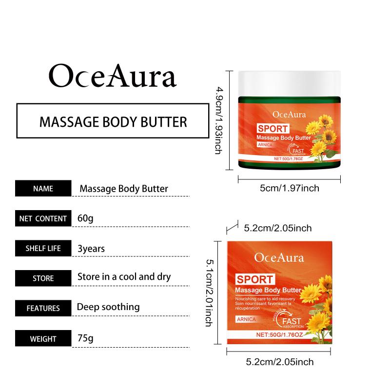 Muscle Fatigue Recovery Body Cream Fast Absorption Moisturizing Comfort for Back Shoulder Neck Massage at Home
