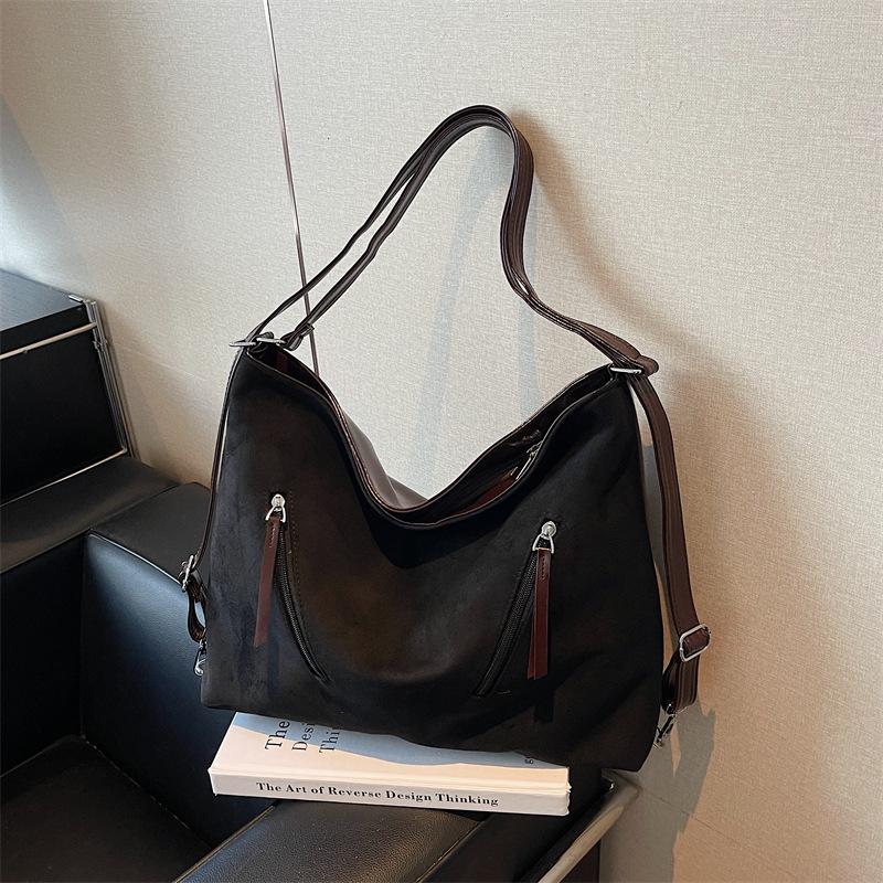 Винтажная сумка-тоут большой вместимости 2025: Стильная, Универсальная Сумка для Женщин - Ношение на Одном Плече и Через Плечо