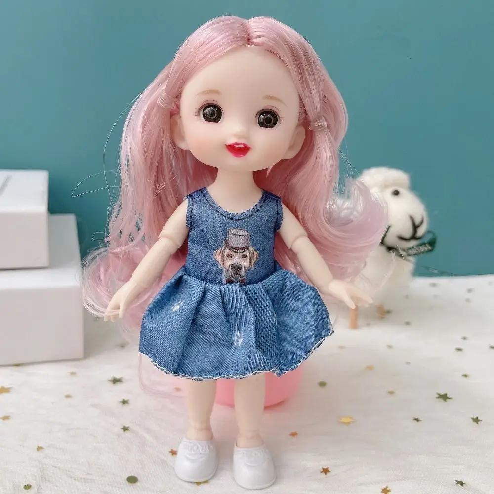 Модная одежда для кукол Футболка Юбка Костюм 16~17см Одежда для кукол Высококачественная Одевалка Можно одевать для детей DIY Игрушки для девочек