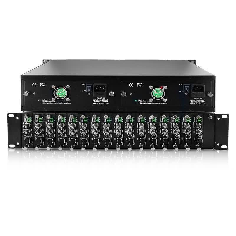 Yeren Rackmount 16-Channel 3G-SDI to Fiber Optic Extender
