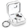 Spigen Nothing Ear (2) Прозрачный чехол с карабином, Защита от потери, Устойчивый к царапинам чехол для наушников, ACS06434 (Реактивный белый)