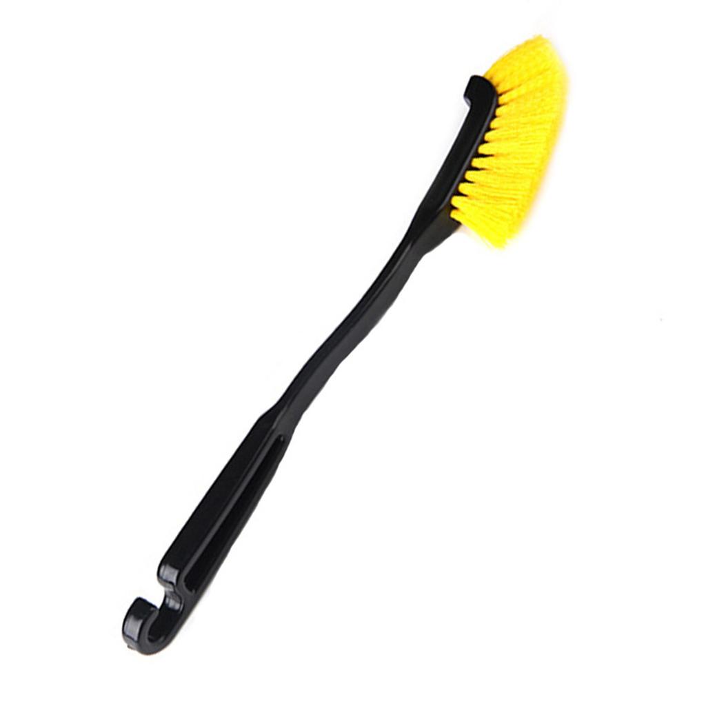 Car Wheel Wash Brush Anti Scratch Long Handle Ergonomic Soft Bristles Car Wheel Rim Detailing Brush