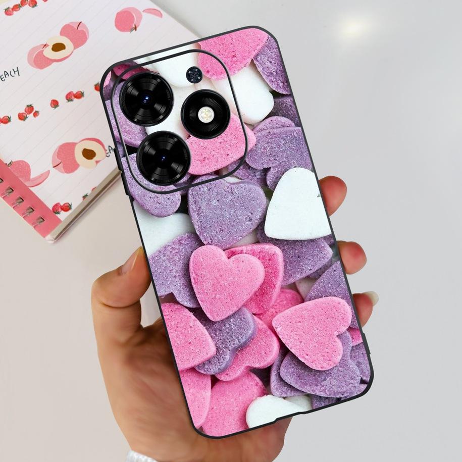 Чехол для Tecno Spark Go 2024 Популярный Цветок Астронавт Capa Силиконовый Мягкий Чехол для Tecno SparkGo 2024 BG6 Ударопрочный Корпус Телефона