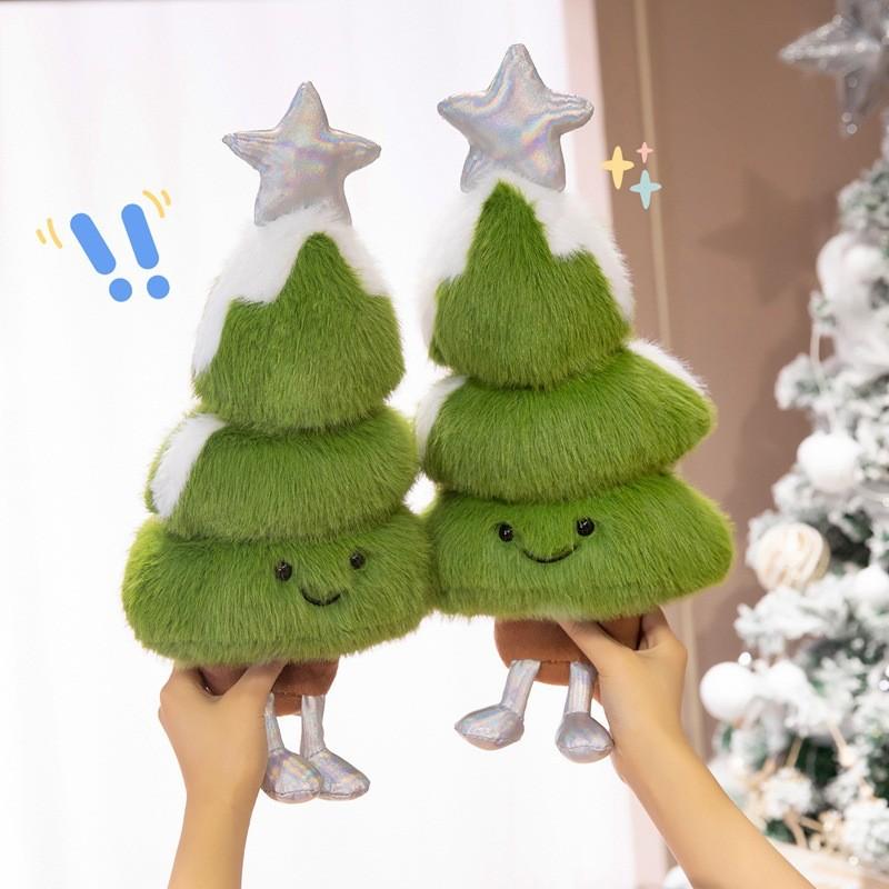 Plush Christmas Tree Ornament Soft Fabric Holiday Party Props Photo Accessories