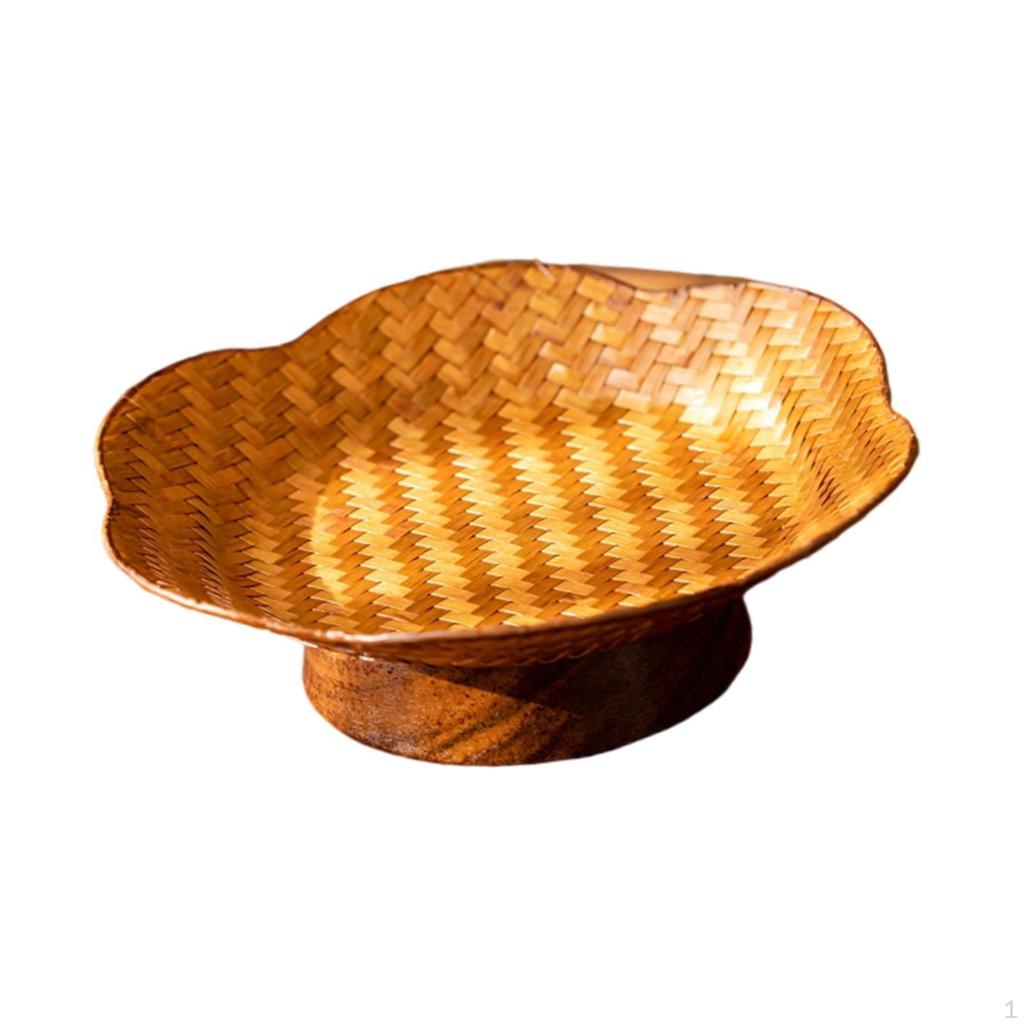 Footed Bowl Fruit Tray Countertop Decorative Dessert Cake Serving Holder for Events Home Decor