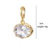 Necklace DIY Necklace Pendant High Permeability Geometric Zircon Pendant Hypoallergenic Nickel Free Elliptical Waterdrop Pendant