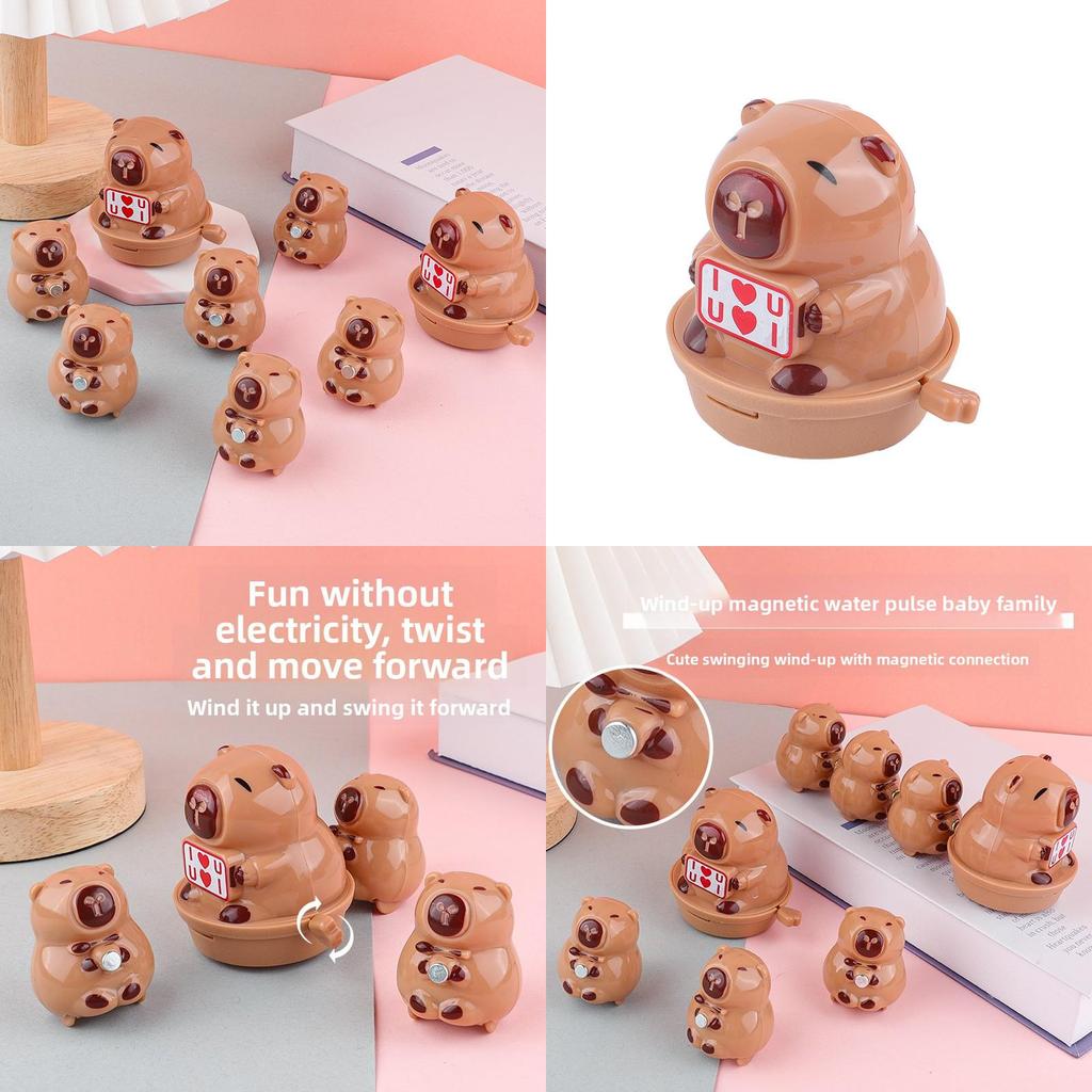 Капибара Заводная Магнитная Игрушка с Машинкой-Каталкой для Игры Малыша и Развития Мозга