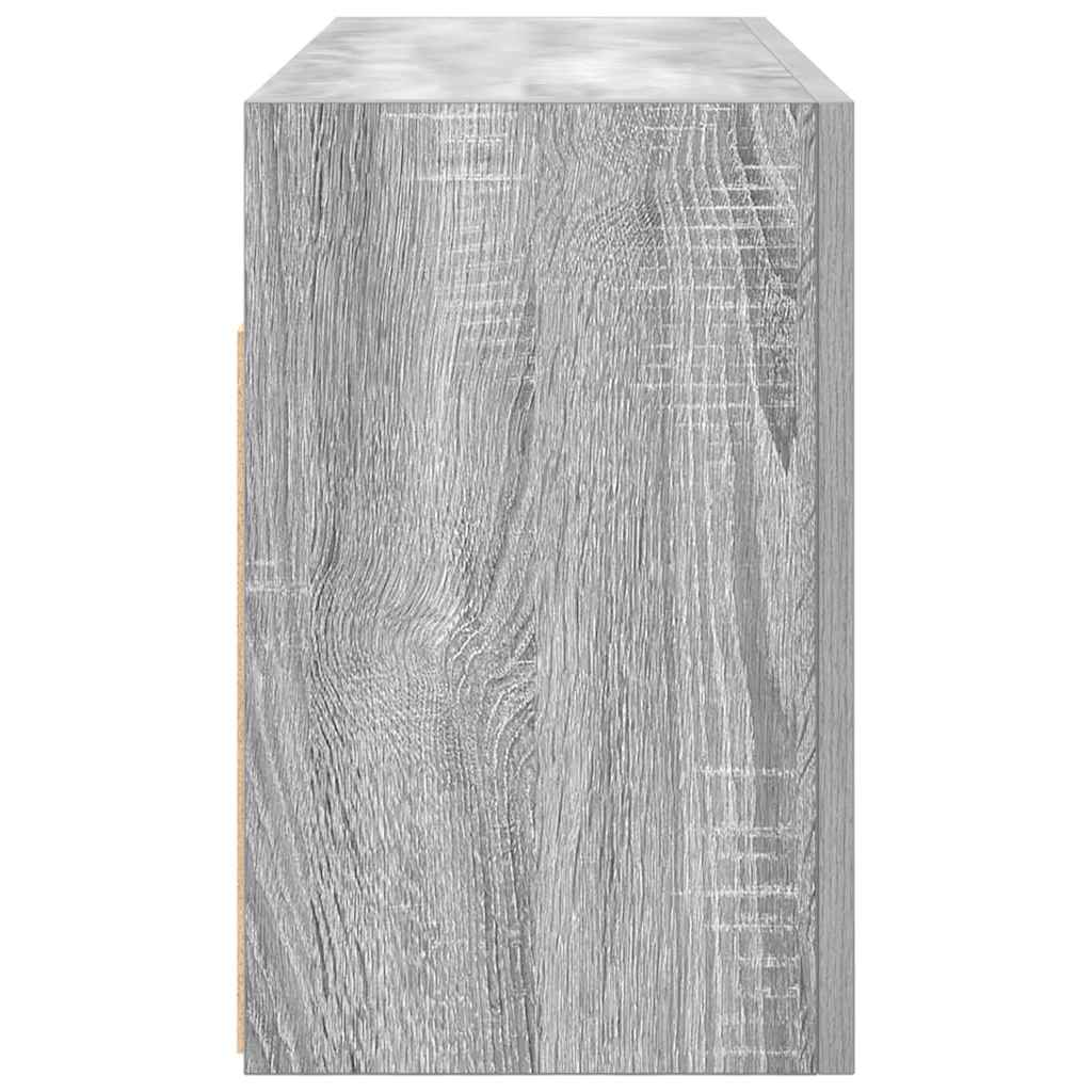Bathroom Wall Cabinet Grey Sonoma 80 x 25 x 40 cm Particleboard