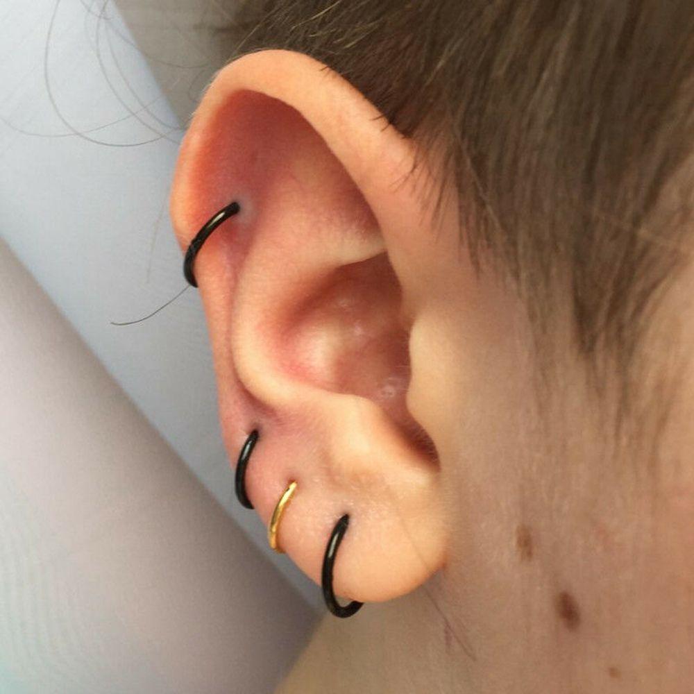 1 шт., унисекс, титановая сталь, открытое кольцо для носа, пирсинг септума, ушной раковины, козелка, губ