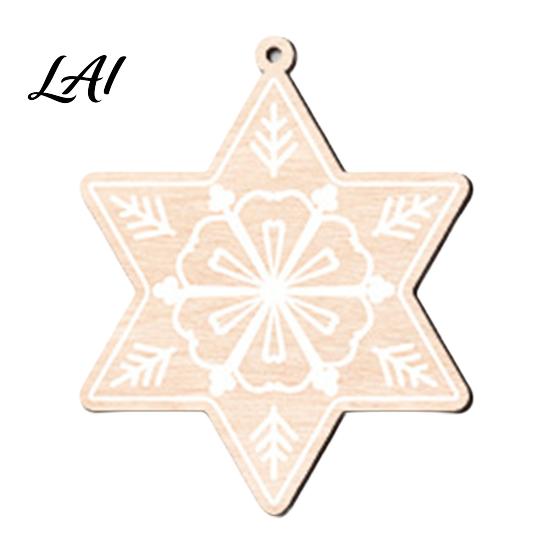 Lightweight Wood Hanging Ornaments Wooden Christmas Snowflake Ornaments Rustic Xmas Tree Decorations Boho Winter Wonderland Crafts for Tree Holiday