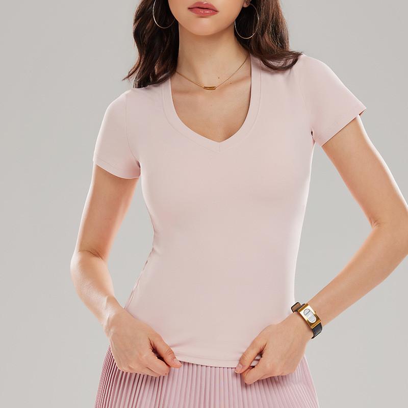 American Style Womens Athletic T Shirt With Moisture Wicking Fabric For Yoga Fitness And Running