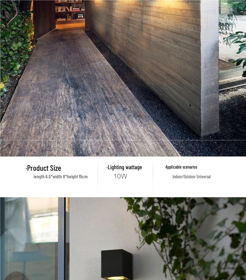 Universal Waterproof Wall Washer Light for Balcony, Courtyard, or Terrace - Exterior Up and Down Outdoor Lighting